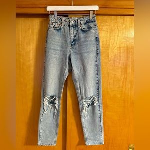 Topshop Mom Jeans with destructed knees